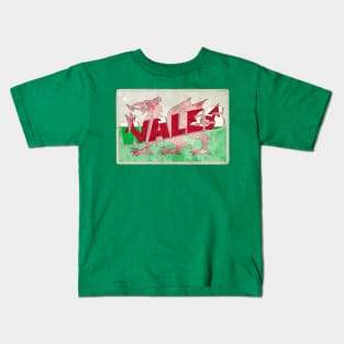 Wales vintage style retro souvenir Kids T-Shirt